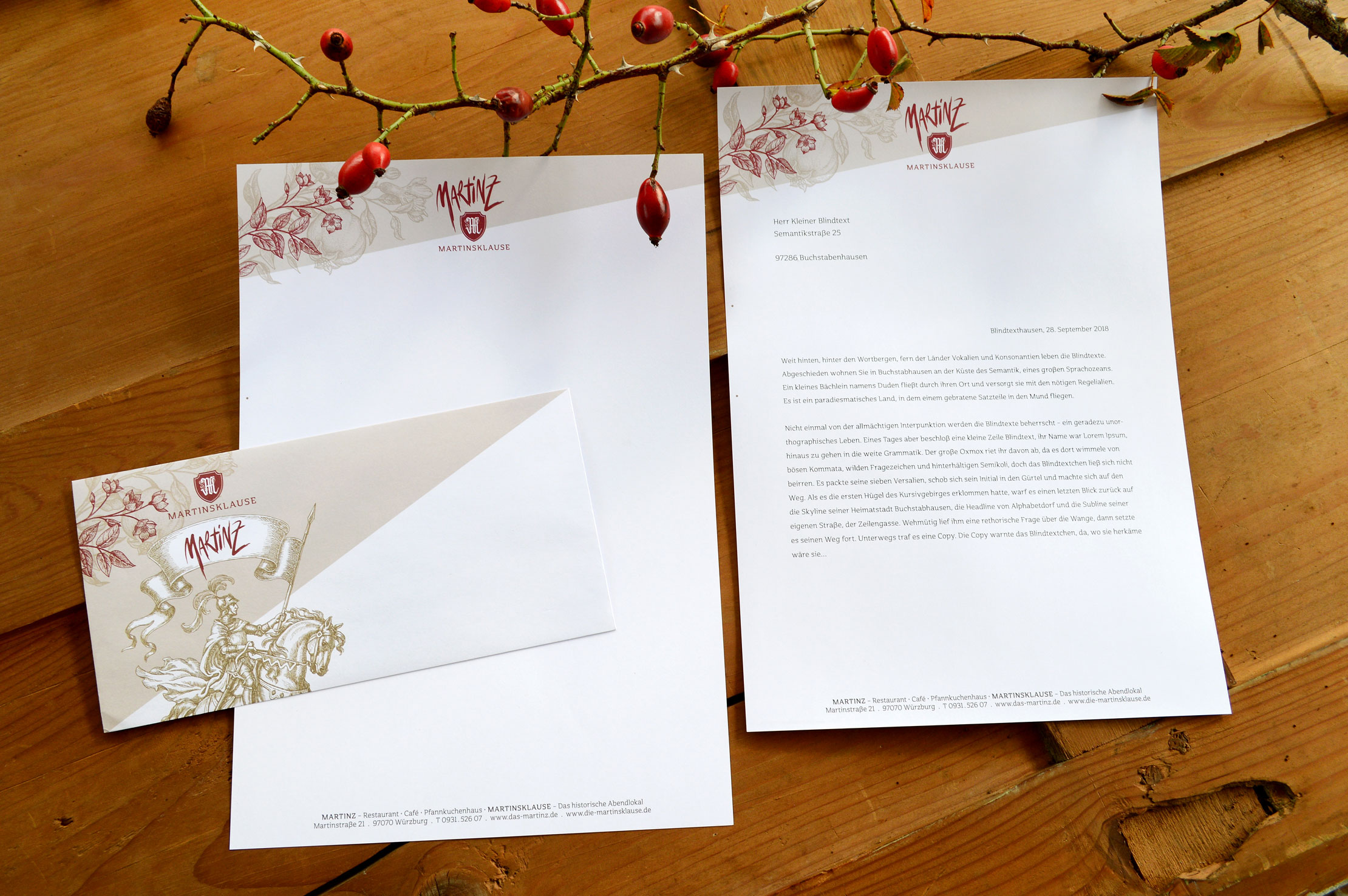 Grafikdesign: Briefbogen und Kuvert