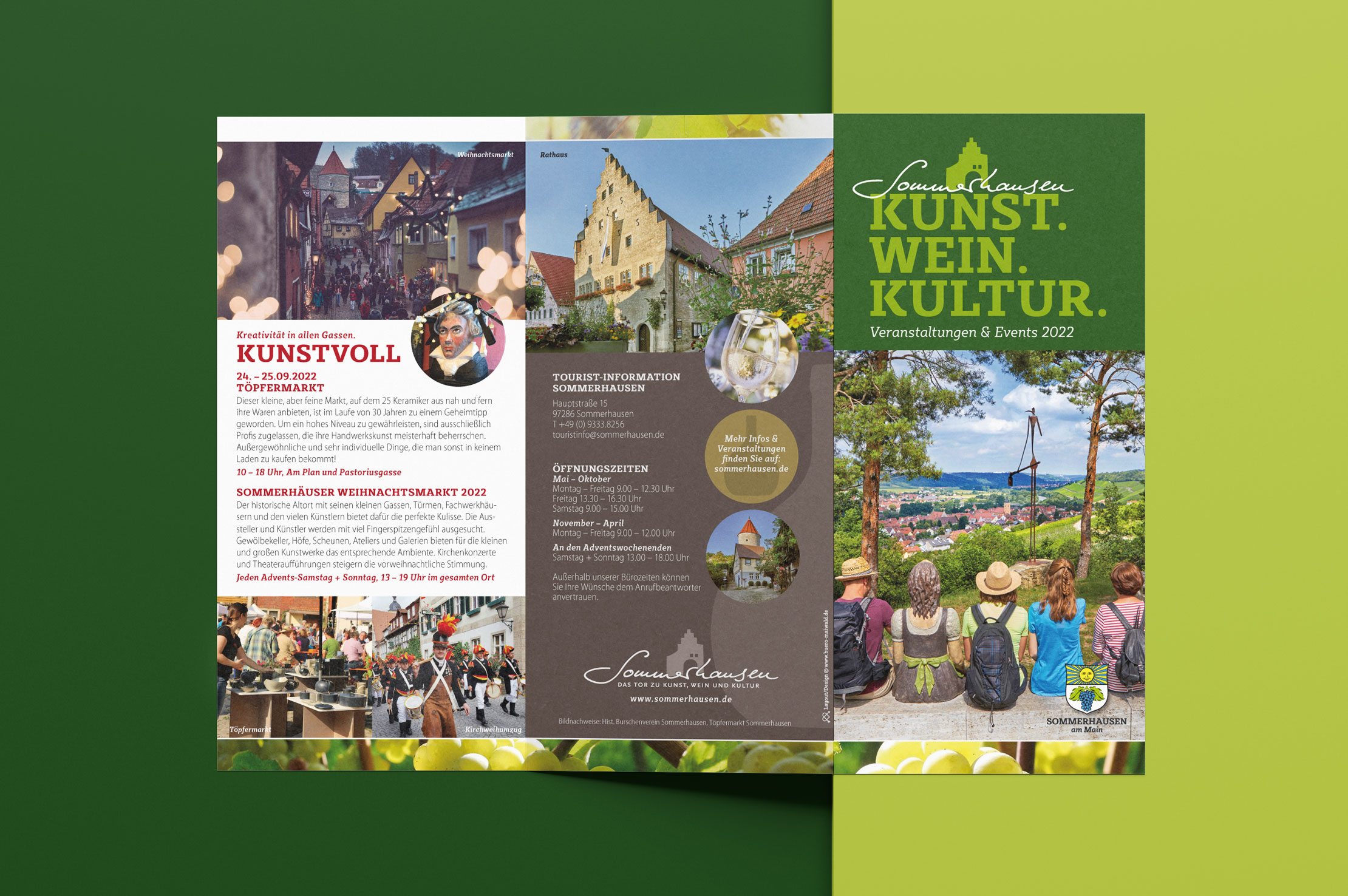 Gestaltung Eventflyer für die Touristinformation Sommerhausen by Buero Maiwald
