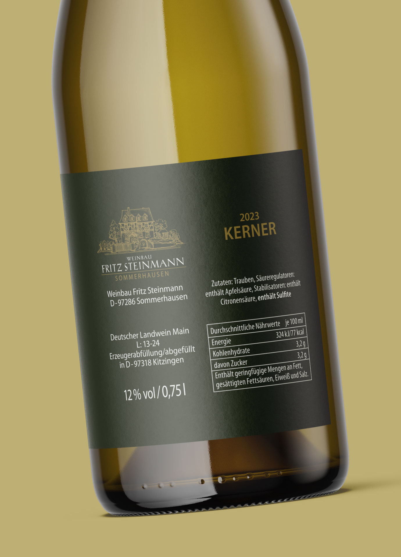 Gestaltung Etikett Weinbau Fritz Steinmann Sommerhausen